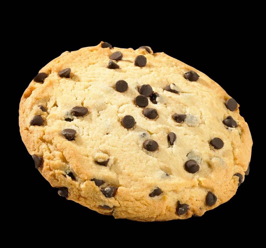NYC Jumbo Chocolate Chip Cookies 4/oz 6 Count Case Individually wrapped for freshness
