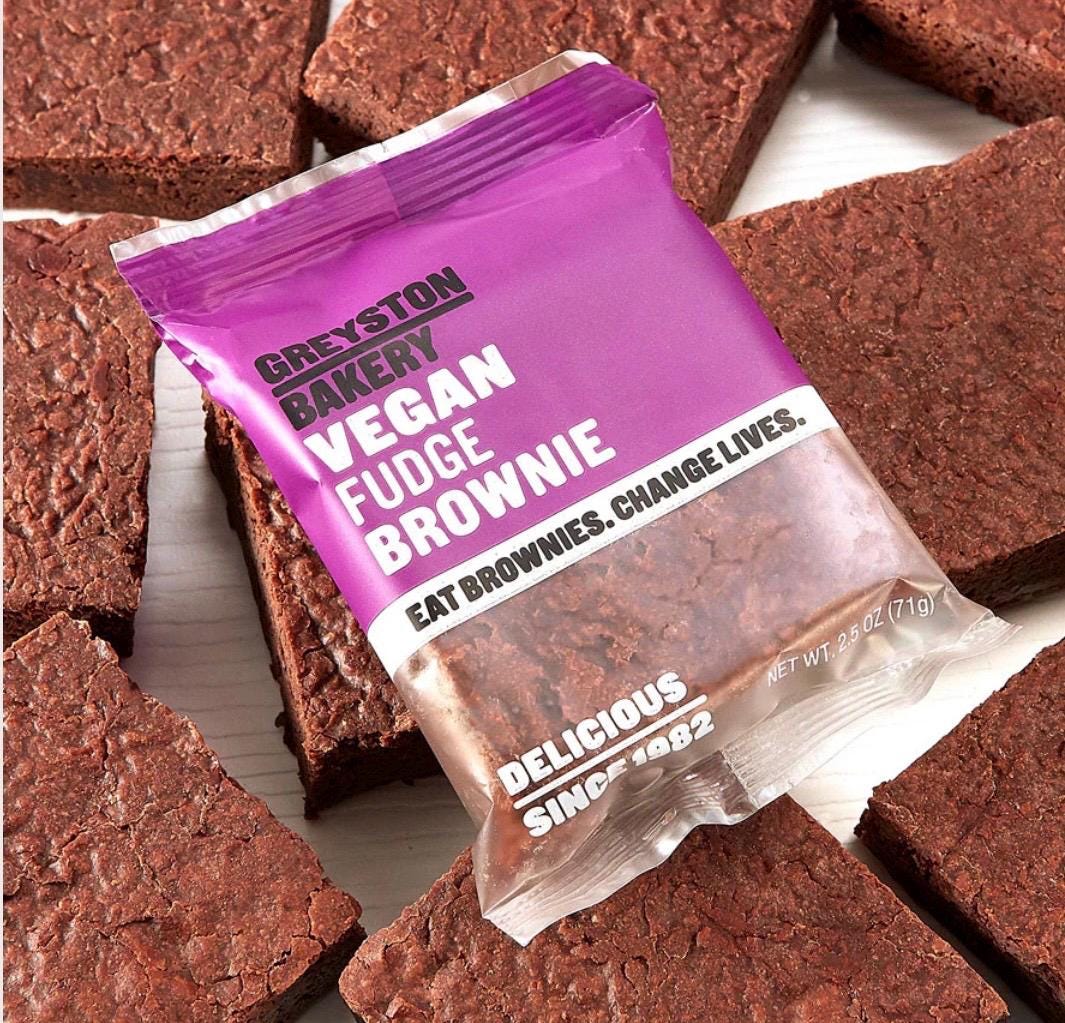 Greyston Bakery Vegan Fudge Brownies 2.5/OZ 6-Pack Vegan Certified